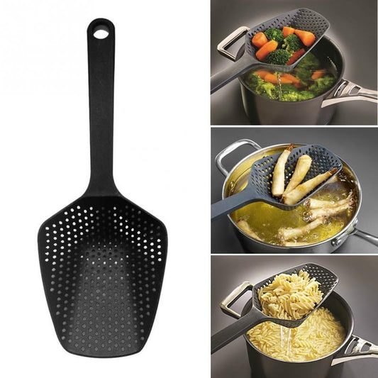 Nylon Slotted Scoop Strainer – Heat-Resistant Kitchen Spoon