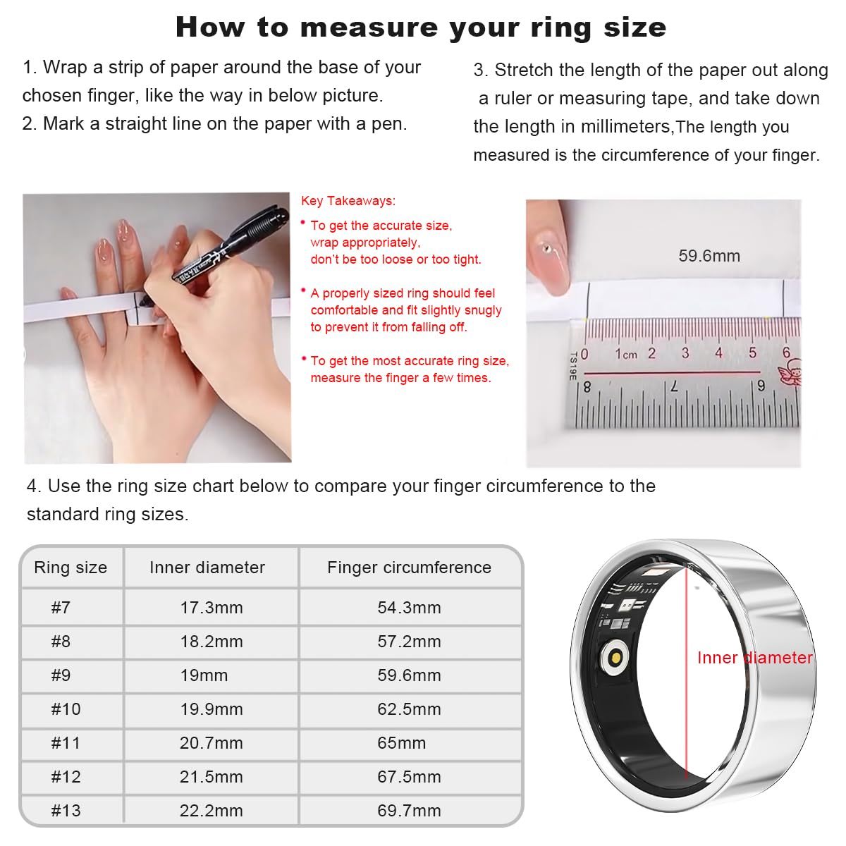 Smart Fitness Ring – Activity & Sleep Tracking
